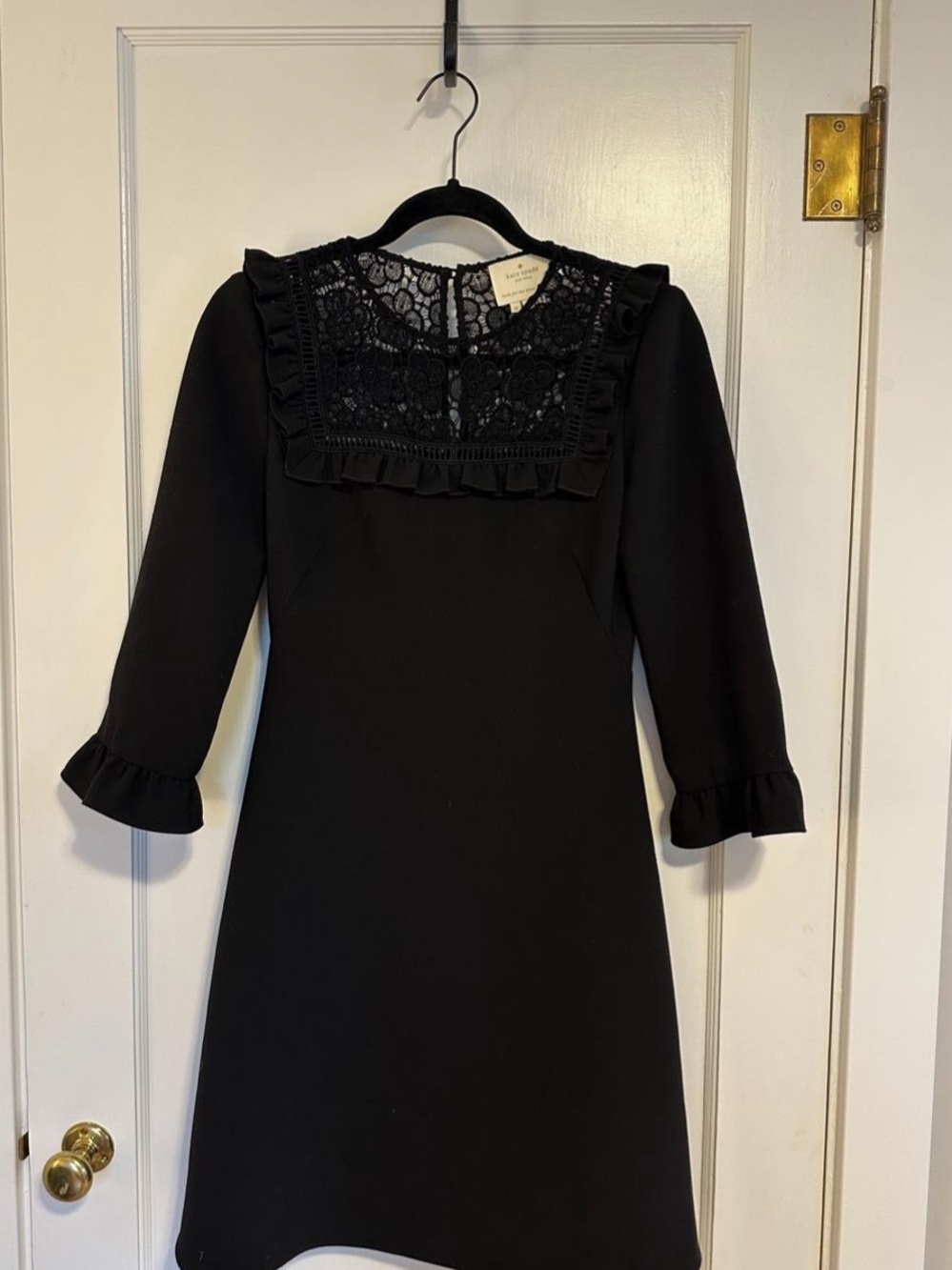 kate spade Black Lace Yoke Mini Dress